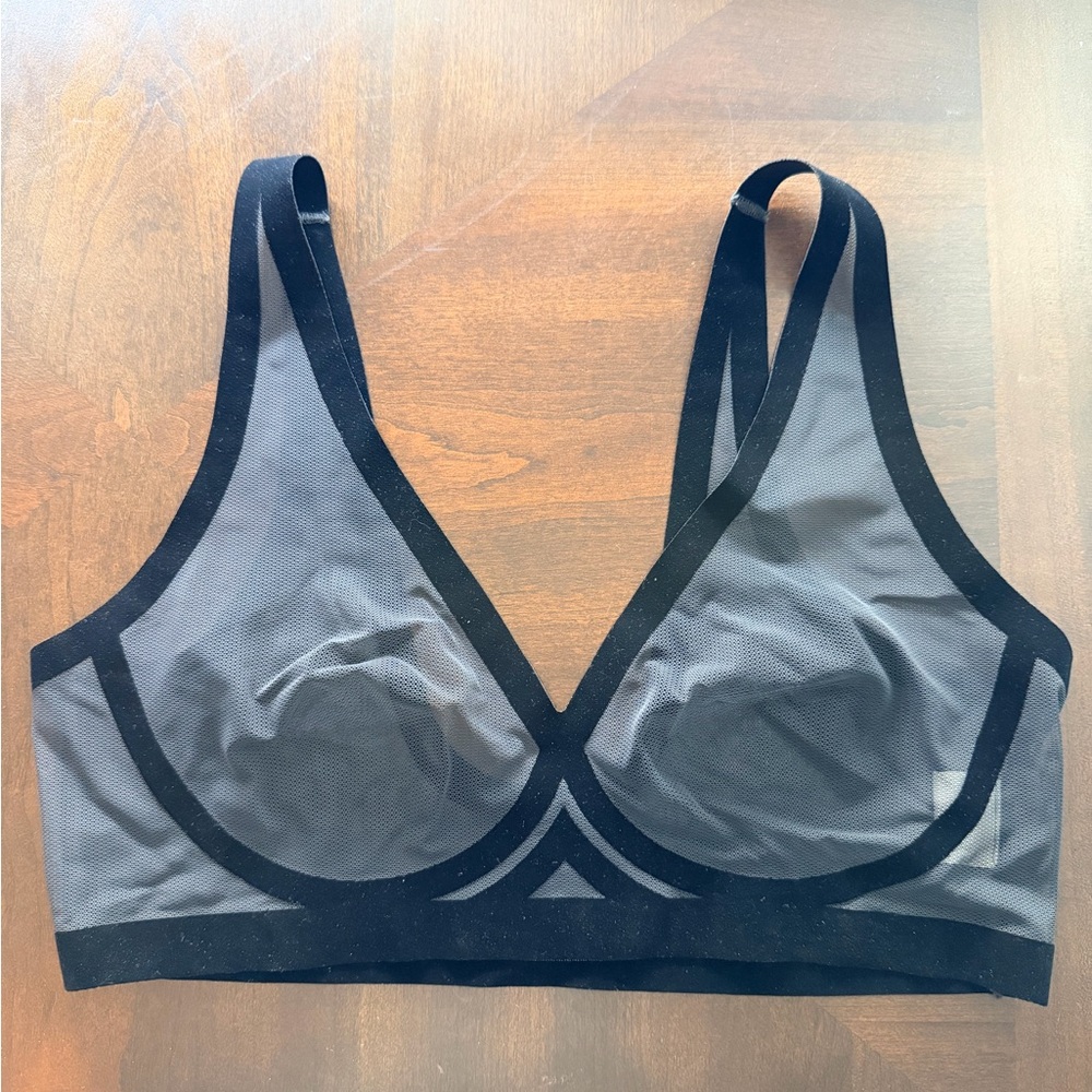 EBY Sheer Bralette Bra Black